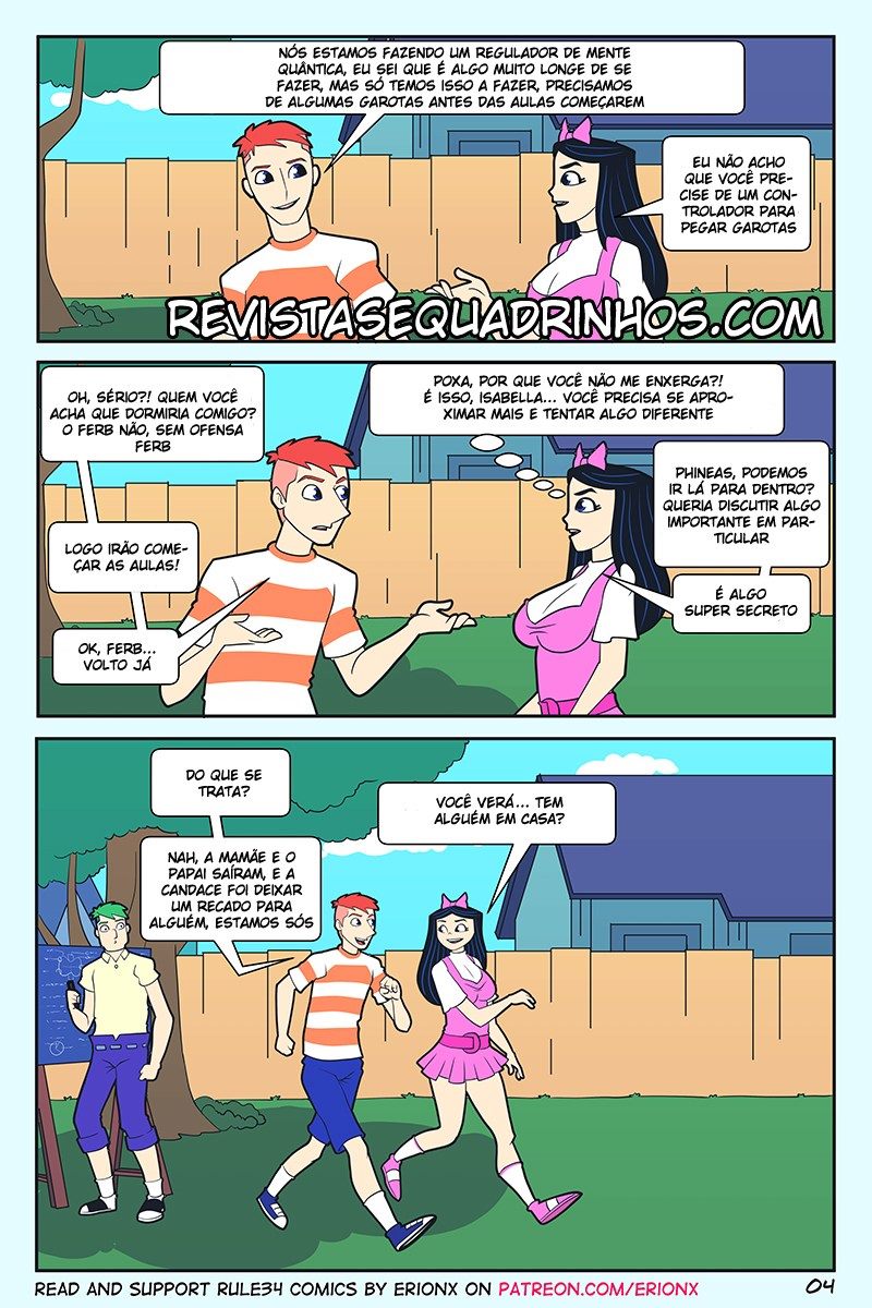 Phineas e Ferb - Quadrinhos De Sexo - Quadrinhos Pornô - Quadrinhos Eroticos