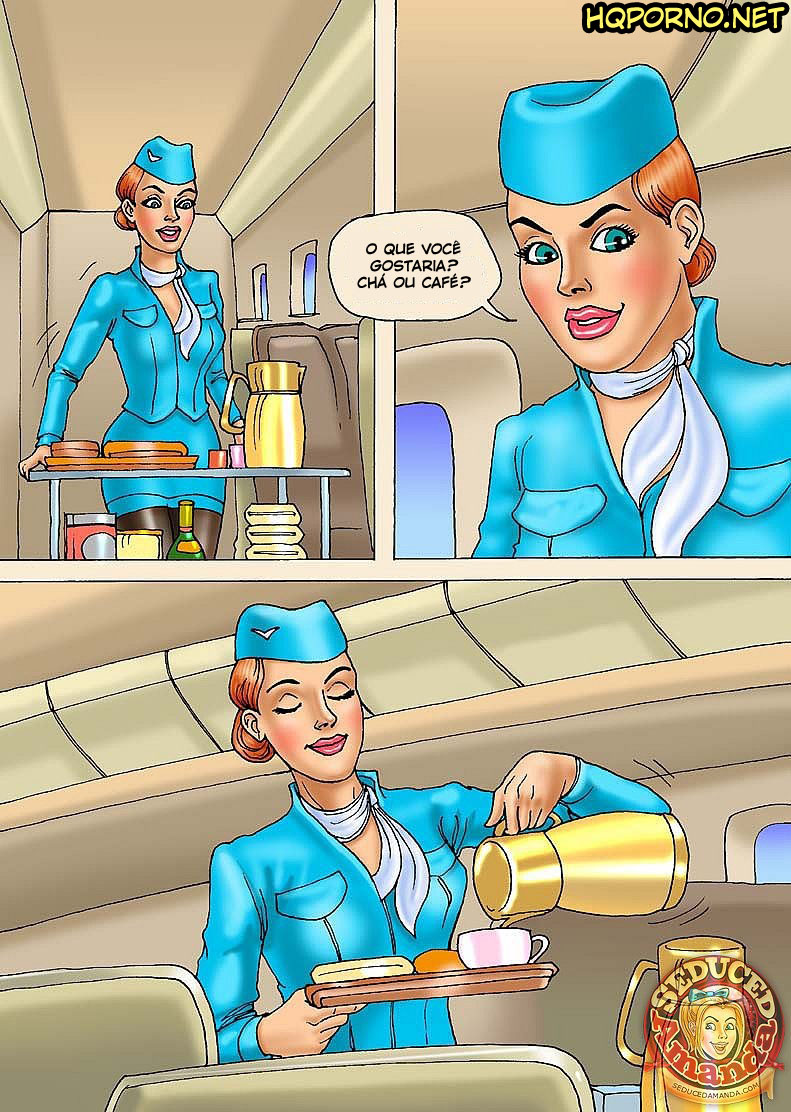 As aventuras de Amanda - Putaria no avião