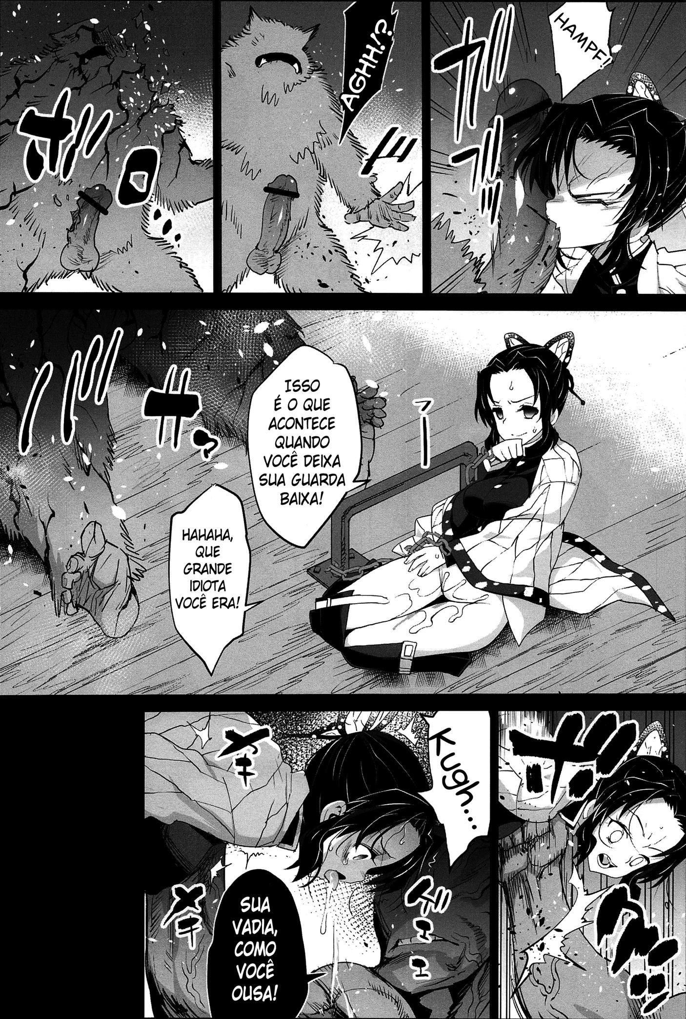 Demon Slayer Hentai - As caçadoras de demônios foram capturadas