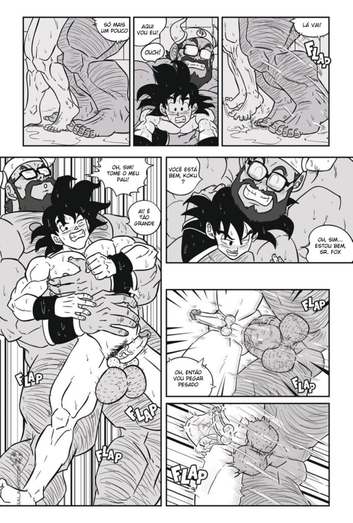 Goku e o Sogro Roludo - Hentai Gay