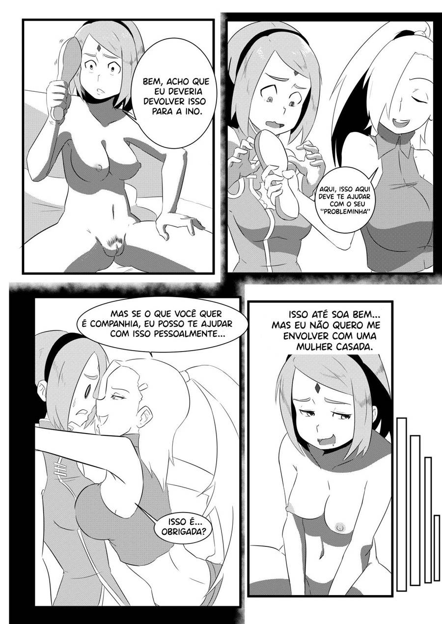 Sakura e Sarada - Mãe e filha fazendo sexo