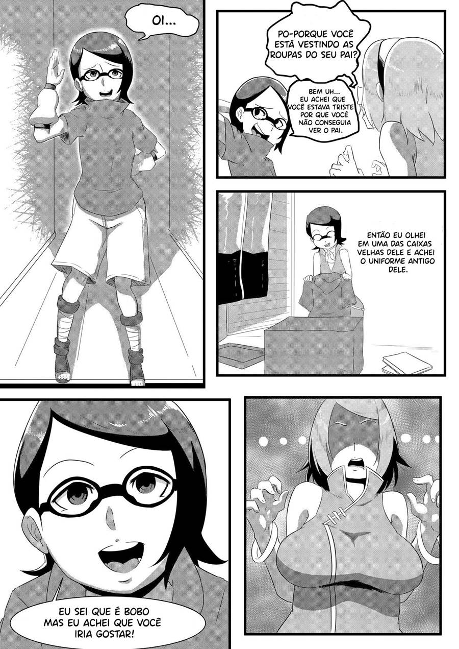 Sakura e Sarada - Mãe e filha fazendo sexo