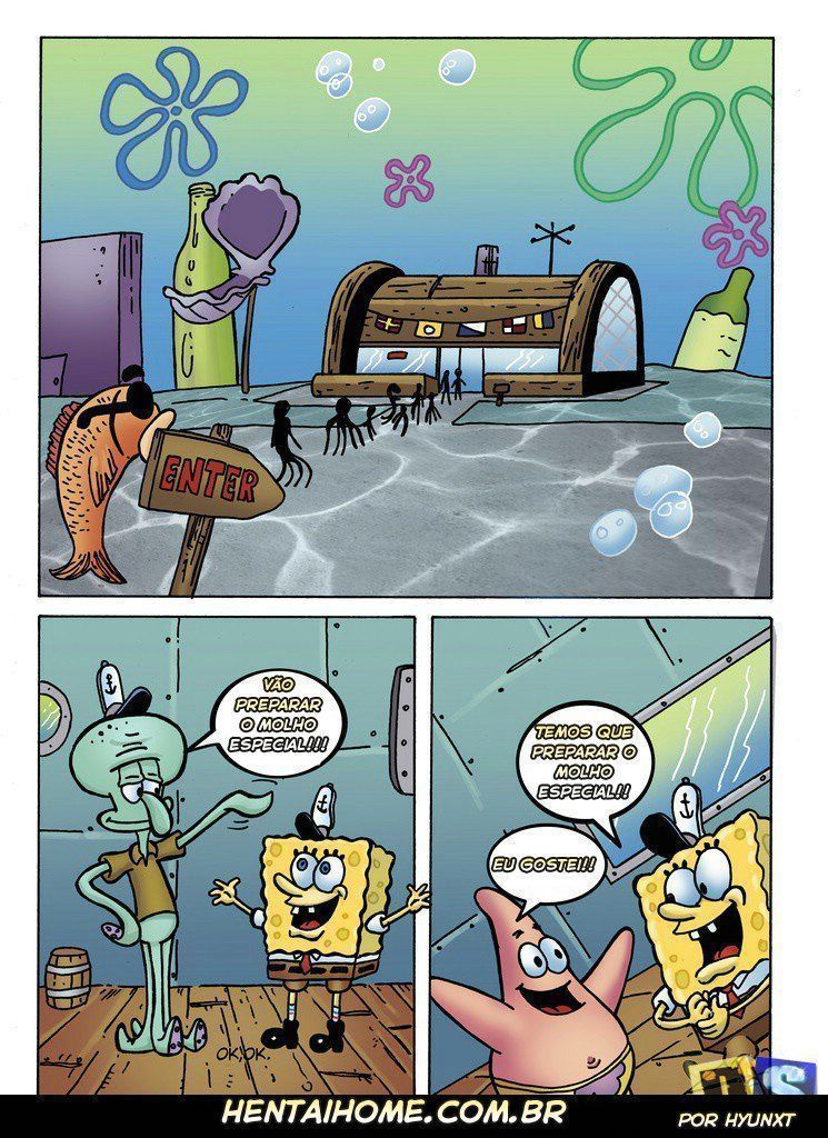 Bob Esponja Hentai - Sacanagem com o melhor amigo