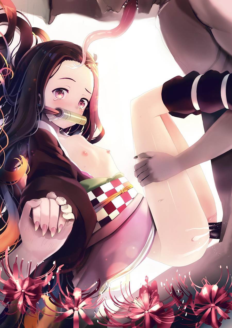 Kimetsu no Yaiba - Nezuko Peladinha em imagens eróticas